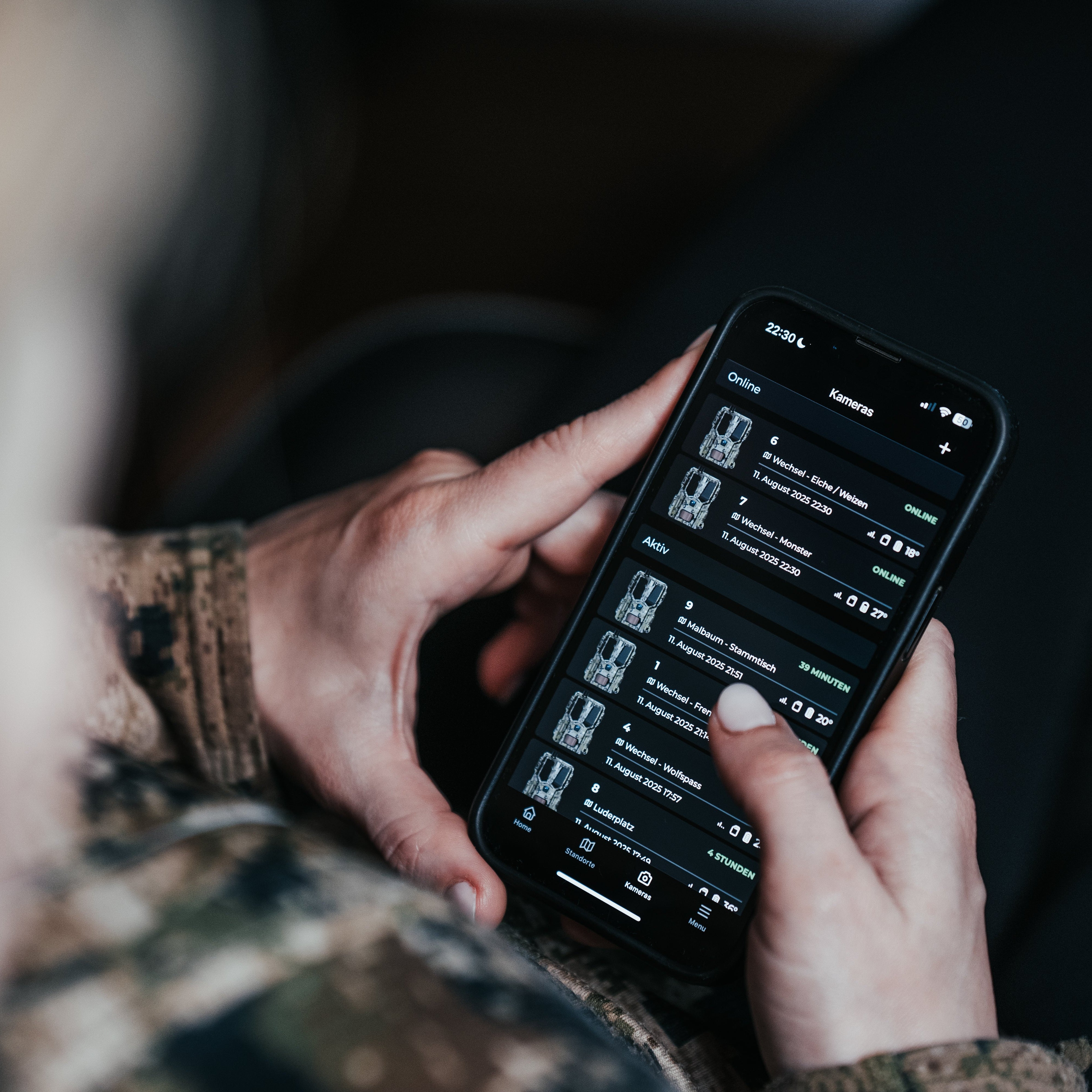 Modernhunter App auf dem Smartphone